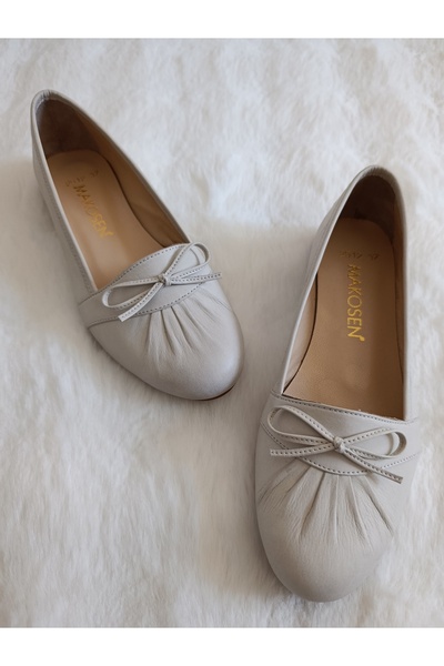 Ay Shoes Kadın Hakiki Deri 34-42 Numara Babet