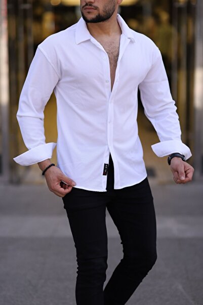 efraim giyim Оверсайз сорочка з текстурованою тканиною та шнурком, унісекс