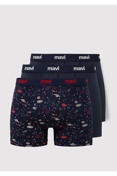 Mavi Marineblaue 3-teilige Boxershorts 0910616 -900
