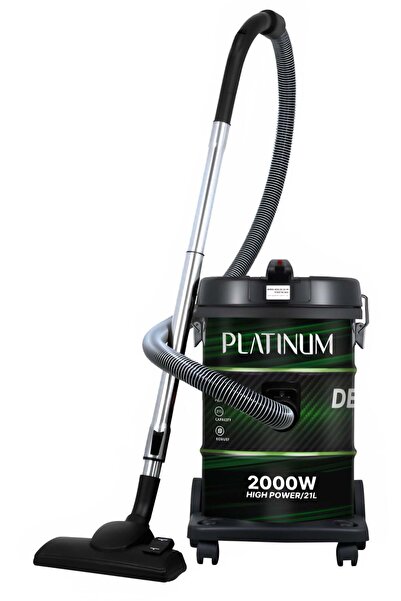Platinum مكنسة كهربائية Vc-8212 مع خرطوم إضافي، 2000 واط، سعة 21 لترًا، أسود/...