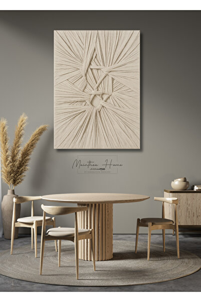 MAİNTHEAHOME Dokulu Alçı Tablo - Bağların Ritmi | El Yapımı 3D Dekoratif Duva...