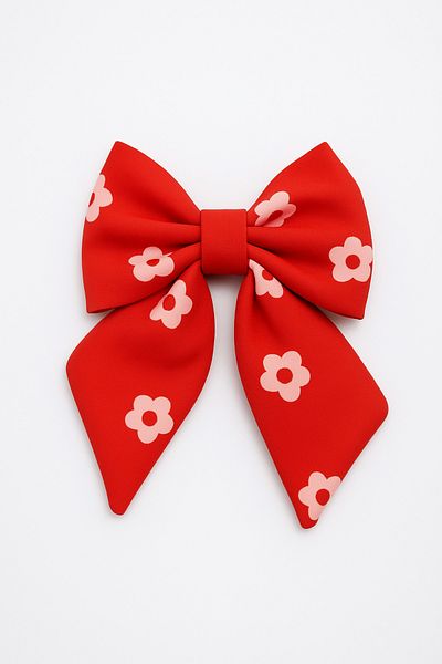 MakeWell Daisy Patterned Clip Hairpins with Bow Design