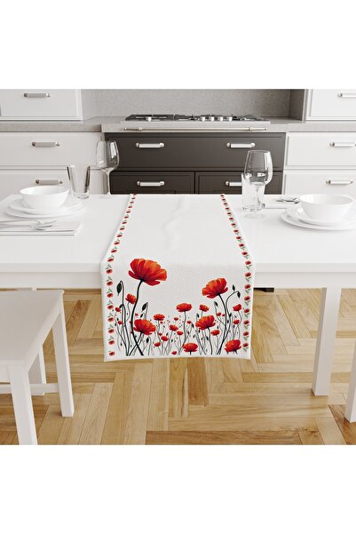 Sister Home Design Poppies Spring Flowers Ranır - Runner