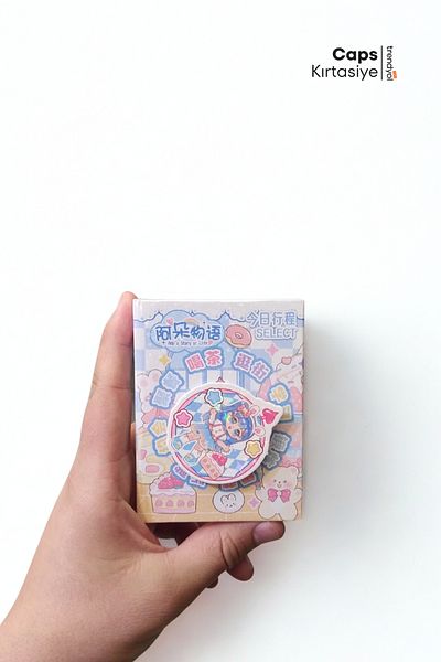 caps office 2Pcs Cute Girls Mini Notebook Set with Passion Flower Cover – Kawaii Notebook Stationery Set