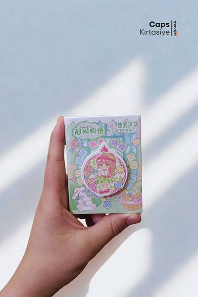 caps office 2Pcs Cute Girls Mini Notebook Set with Passion Flower Cover – Kawaii Notebook Stationery Set