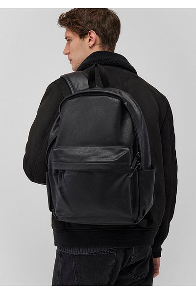Mavi Schwarzer Kunstleder-Rucksack 0910973 -900