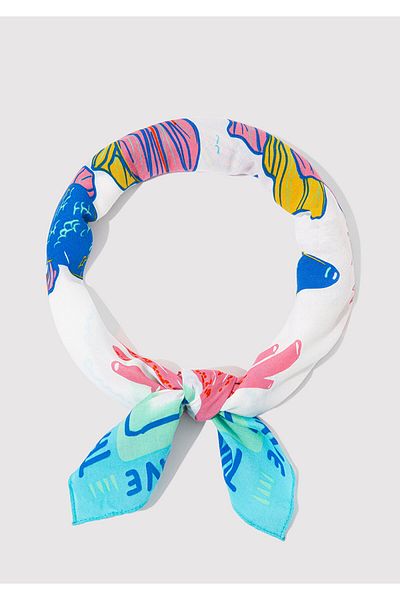 Mavi Bandana mit Fischdruck 1912243 -34523