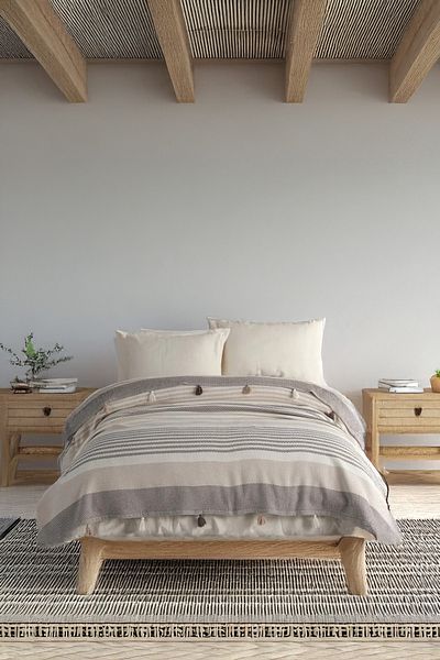 Akaystore Olvina Double Pike 220 X 240 cm 100% Cotton Bedspread with Pompom