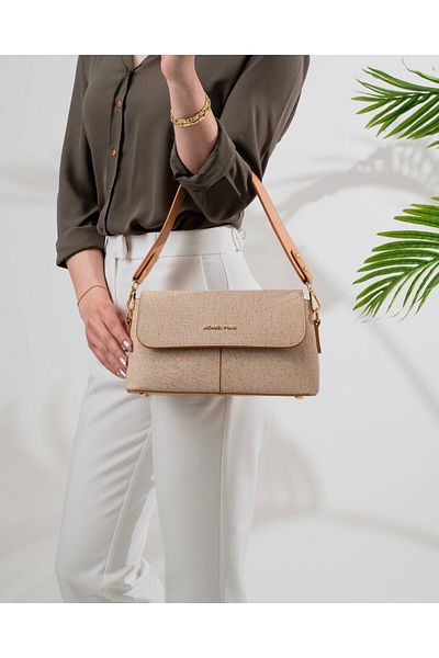 mıchael polo Zippered Women's Handbag Crossbody Bag with Cover Detail