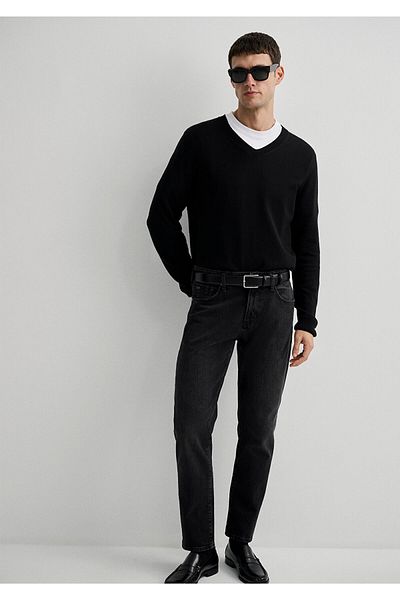 Mavi Cashmere Blended Black Sweater Slim Fit / Slim Fit 0710188 -900