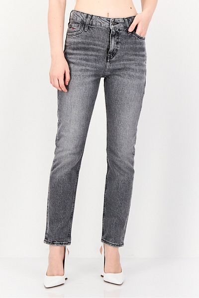 Esprit Women Slim Fit Washed Stretchable Retro Jeans, Grey