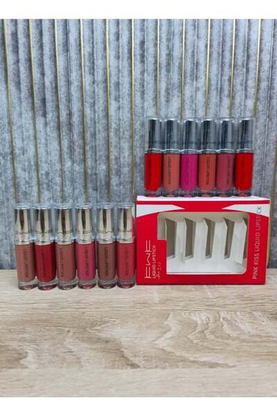 KWK مجموعة أحمر الشفاه السائل - 12 لونًا مميزًا يدوم طويلًا