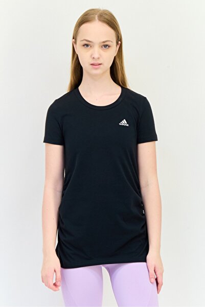 adidas Women Sportswear Fit Short Sleeves Running Top, Black