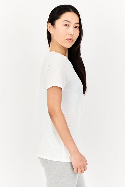 SKECHERS Women Sportswear Fit Short Sleeves Outdoor T-shirt, White