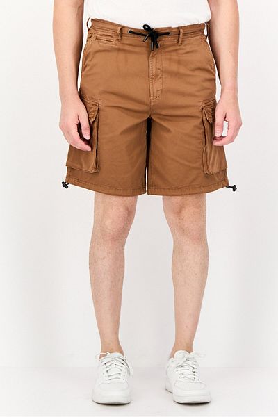 Salsa Men Solid Cargo Shorts, Brown