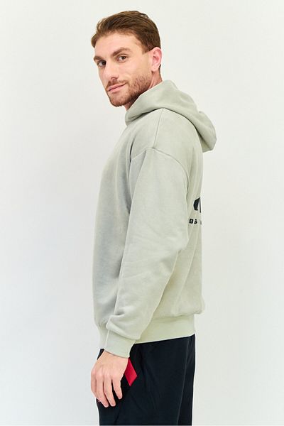 adidas Men Sportswear Fit Long Sleeve Outdoor Hoodie, Light Grey