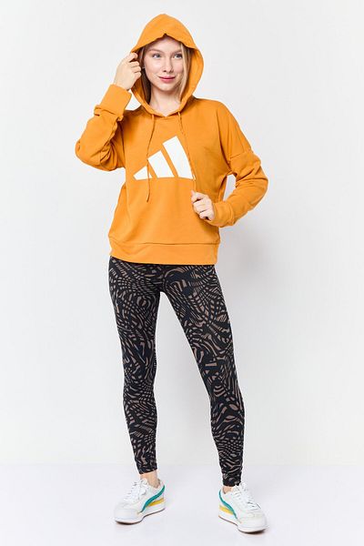 adidas Women Sportswear Fit Long Sleeves Outdoor Hoodies, Dark Orange