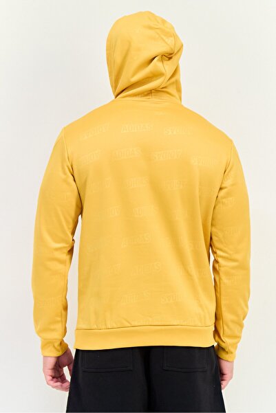 adidas Men Sportswear Fit Long Sleeve Outdoor Hooded Sweatshirt, Gold
