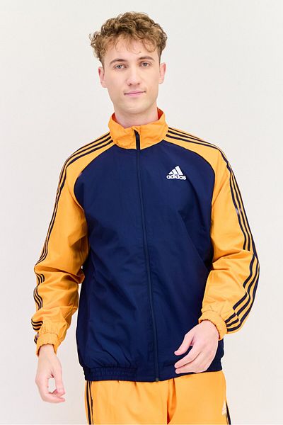 adidas Men 2 Pieces Sportswear Fit Long Sleeve Outdoor Tracksuit, Multicolor