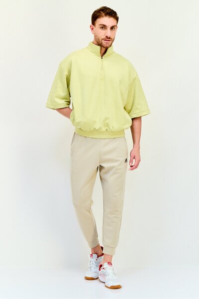 adidas Men Sportswear Fit Short Sleeve Outdoor Sweatshirt, Light Green