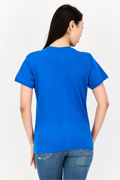 Nautica Women Crew Neck Short Sleeve Brand Logo T-Shirts, Blue