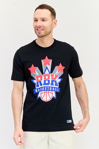 Reebok Men Sportswear Fit Short Sleeve Outdoor T-Shirt, Black