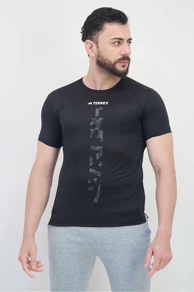 adidas Men Sportswear Fit Short Sleeves Training T-shirt, Black