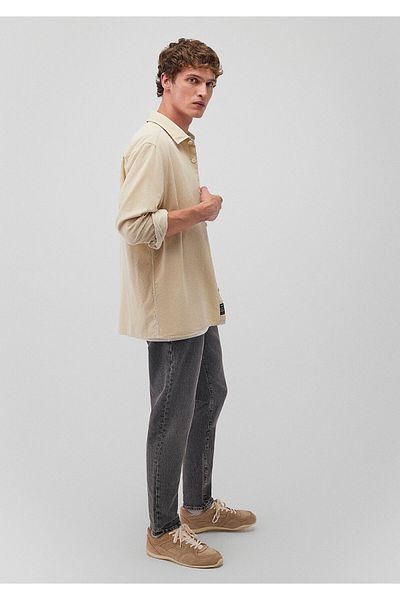 Mavi Μπεζ βελούδινο πουκάμισο Loose Fit / Loose Relaxed Fit 0211214 -70140