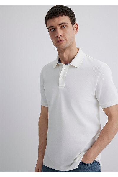 Mavi Εκρού Polo T-Shirt Slim Fit 0612534 -70057