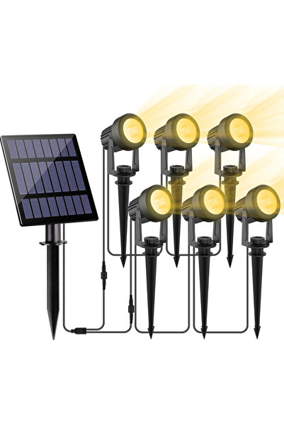 Choice مصباح LED يعمل بالطاقة الشمسية خارجي أبيض دافئ 3000K/6000K/RGB IP65 لل...