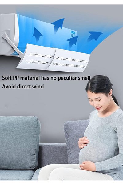 fulina Air Conditioner Windshield, Length-adjustable,180 Degrees Adjustable Tilted, for Bedroom,Baby Room