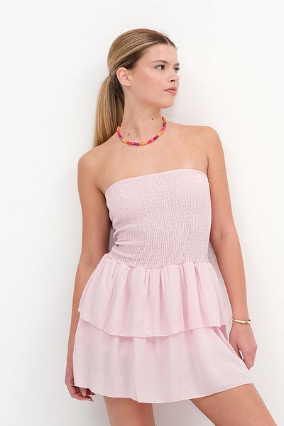 Addax Strapless Gipeli Mini Dress E16520-K5