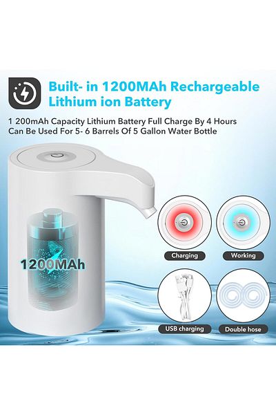 Buy and Bill Electric Water Bottle Pump, Water Bottle Dispenser,USB Charging Drinking for 5 Gallon Water Jugs