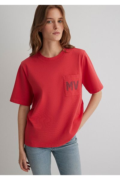 Mavi Mv Printed Red T-Shirt Regular Fit 1613152 -71079