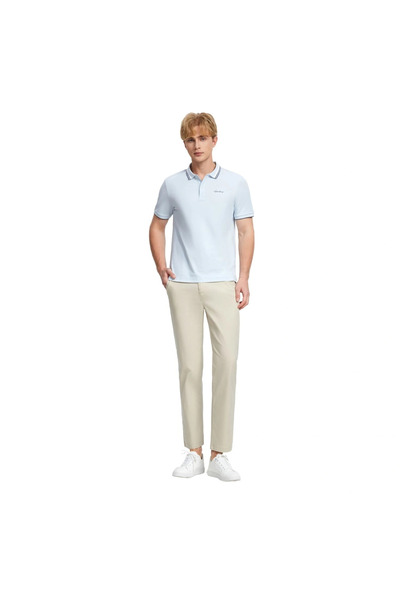 Giordano Men's Flat Knit Collar Short Sleeve Cotton Blend Polo
