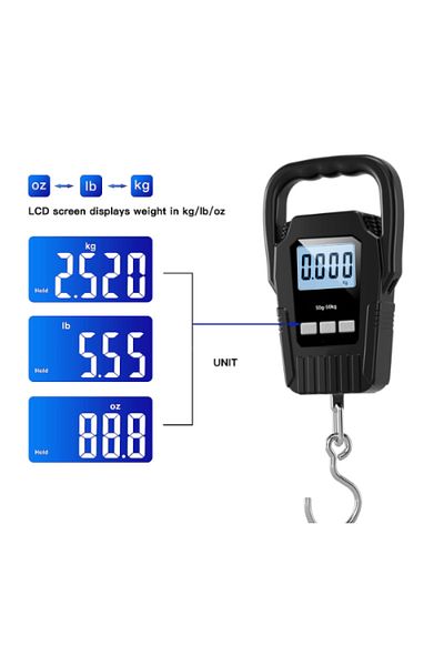 MACON Scale 110 Lb/50 Kg Luggage Scale, Upgrade Large Handle & Backlit Lcd Display
