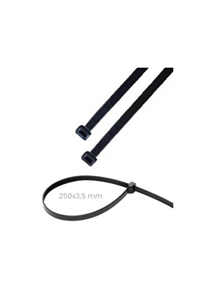Robomer Siyah Kablo Bağı Paketi (Plastik Kelepçe) 250 x 3,5 mm 100 Adet