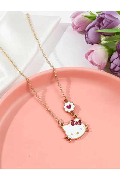 La Saade Y2k Hello Kitty Gold Zincirli Cute Anime Style Pinterest Kolye
