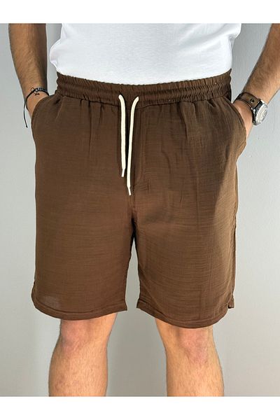 MARESHAL Muslin Shorts Brown Color