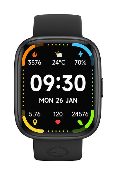 Ecowatch Smartwatch 6, 1.83" Tft-lcd, Ip68, Black
