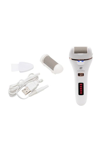 RİO BEAUTY Electric Foot And Heel File Rio Pedi 4, Ipx5, 300 Min Operation, 2 Interchangeable Heads, Usb, White