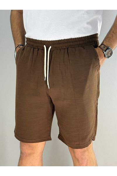 MARESHAL Muslin Shorts Brown Color