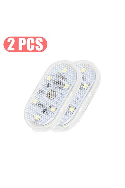 Choice مصباحان صغيران من Seametal أبيض اللون يعملان باللمس للسيارة بمنفذ USB قابل لإعادة الشحن، مصباح قراءة مغناطيسي لطيف