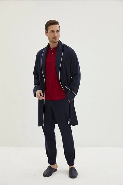 Kiğılı 3-Piece Cotton Pajama Set - Combed Cotton, Robe and Placket