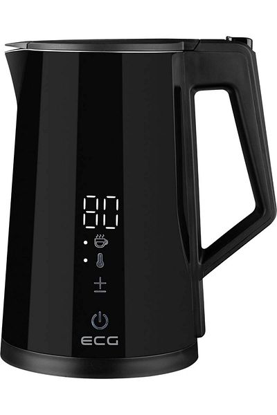 ECG Cana Electrica Fierbator Rk 1893 Digitouch Black, 2200w, 1,7 Litri, Pereti Dubli, Control Tactil