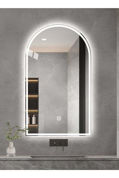 Taimi Frameless Mirror Touch Control and LED Front and Back Light for Bathroom and Living Room 80 x 50 cm