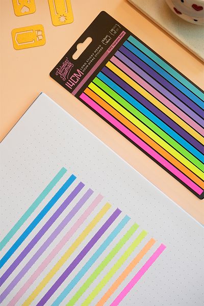 Victoria's Journals Adhesive Strip 14X0,5 cm 12 Colors X 20 Sheets
