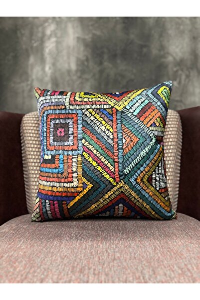 Fabricland غطاء وسادة من المخمل الحريري المستورد بنمط أصلي مقاس 43 × 43 سم (ن...