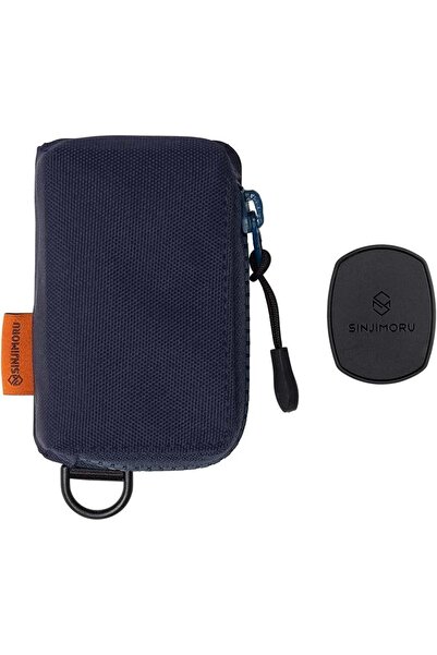 Sinjimoru portofel mini pentru telefon, material textil, albastru închis