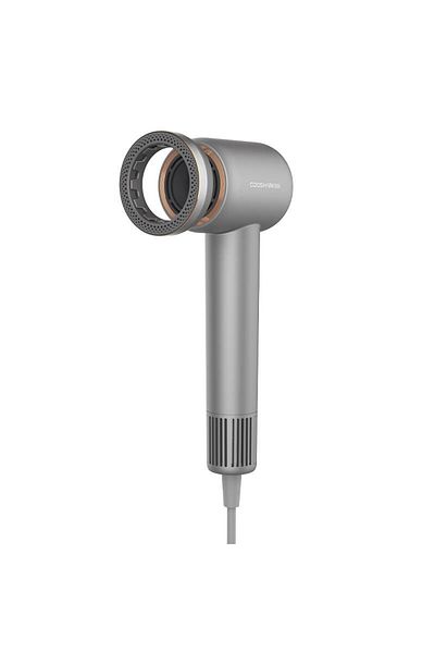 Coshare Uscător de păr HD10, strălucitor, ioni negativi, 110.000 rpm, puternic, control termic, argintiu